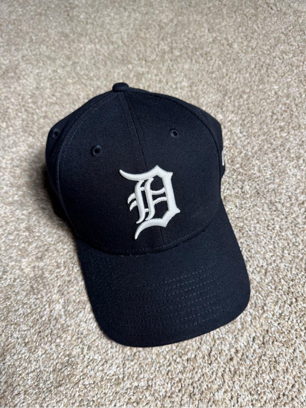 Navy Blue Baseball Cap with White Gothic D Logo